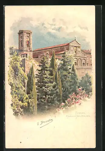 Lithographie Firenze, Chiesa di San Miniato