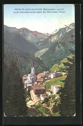 AK Pieve di Livinalongo, Blick auf das Bergdorf