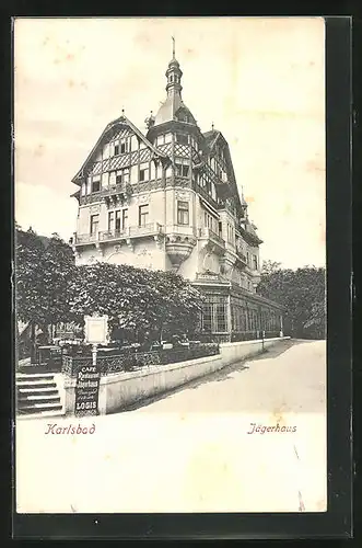 AK Karlsbad, Cafe-Restaurant Jägerhaus