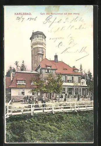 AK Karlsbad, Cafe und Restaurant auf dem Aberg