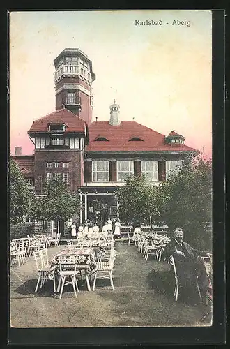 AK Karlsbad, Gasthaus auf dem Aberg