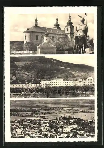 AK Bohosudov, Basilika, Totalansicht, Ortspartie