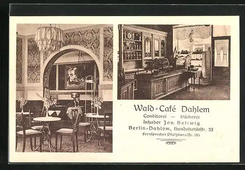 AK Dahlem, Wald-Cafe, Hundekehlestrasse 33