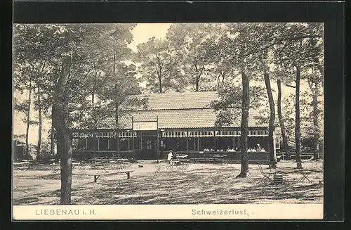 AK Liebenau i. H., Gasthaus Schweizerlust