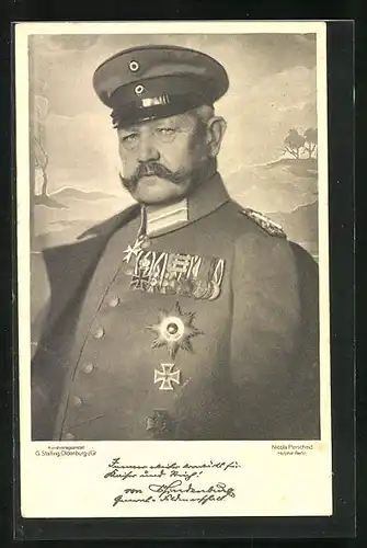 AK Paul von Hindenburg in Uniform