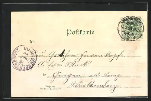 Lithographie Heidelberg, Otto Heinrichsbau, Gesprengter Thurm, Gasthaus Molkenkur