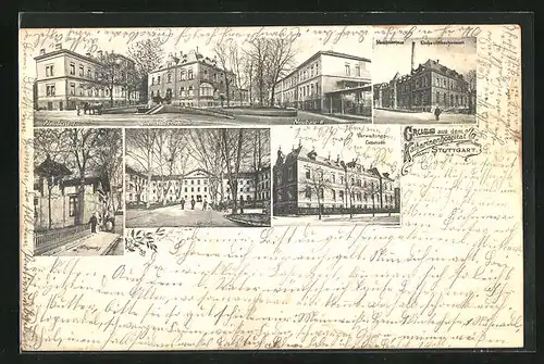 AK Stuttgart, Katharinenhospital, Küche & Waschanstalt, Operations Gebäude, Maschinenhaus