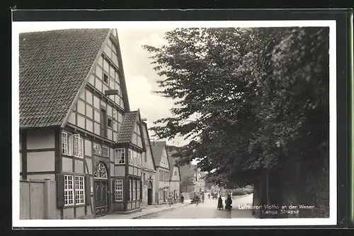 AK Vlotho a. d. Weser, Lange Strasse im Ortskern