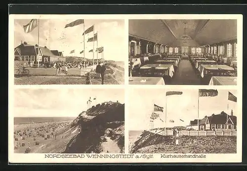 AK Wenningstedt /Sylt, Kurhausstrandhalle, Strandpartie