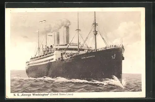 AK Passagierschiff SS George Washington, United States Lines