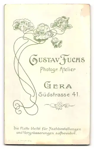 Fotografie Gustav Fuchs, Gera, Südstr. 41, Portrait zwei hübsche Mädchen mit Buben in eleganter Kleidung