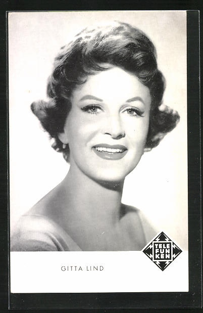 AK Porträt der Sängerin Gitta Lind mit modischer Kurzhaarfrisur Nr