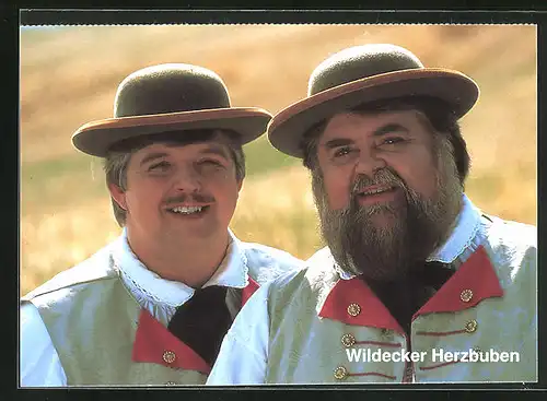 AK Die Wildecker Herzbuben, Musik-Duo in Tracht