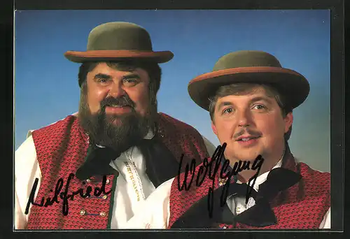 AK Musiker-Duo Die Wildecker Herzbuben in Tracht
