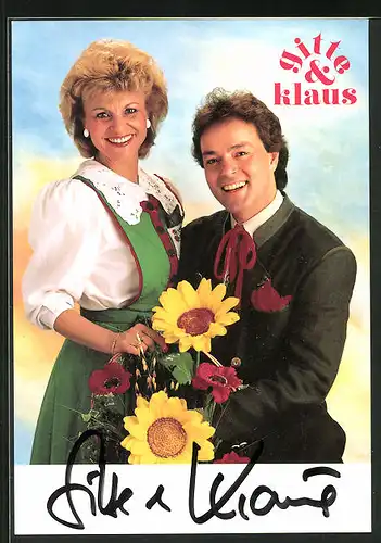 AK Gesangspaar Gitte & Klaus in Tracht