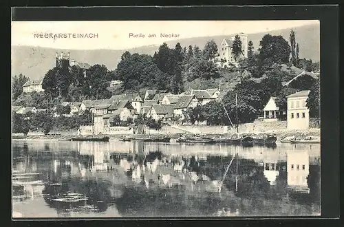 AK Neckarsteinach, Partie am Neckar