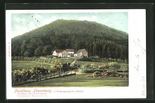 AK Honnef / Rhein, Gasthaus Forsthaus Löwenburg im Siebengebirge