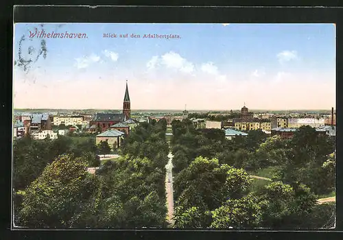 AK Wilhelmshaven, Blick auf den Adalbertplatz