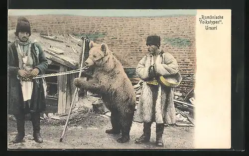 AK Ursari, rumänischer Dresseur mit einem Tanzbären