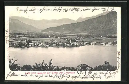 AK Egern / Tegernsee, Panoramablick vom Leeberg
