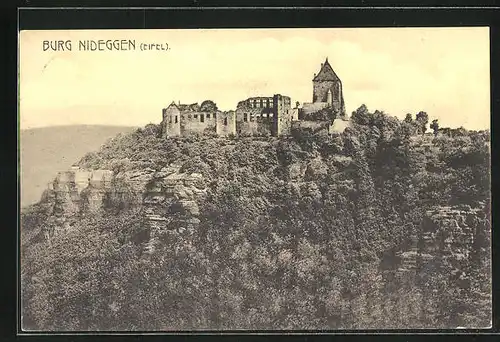 AK Nideggen / Eifel, Burgpanorama