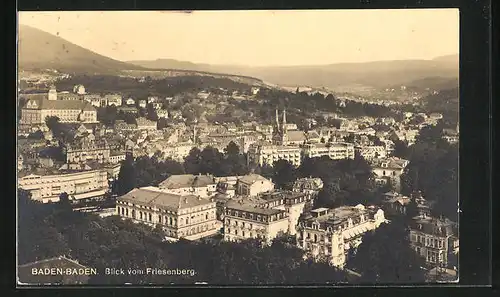 AK Baden-Baden, Blick vom Friesenberg