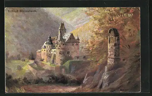 Künstler-AK Mayen / Eifel, Schloss Bürresheim