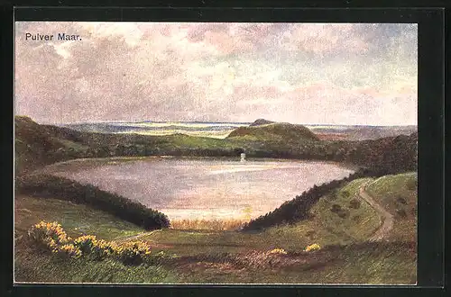 AK Gillenfeld / Eifel, Idylle am Pulver-Maar