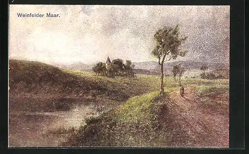 AK Daun / Eifel, Idylle am Weinfelder Maar