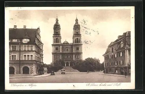 AK Kempten / Allgäu, St. Lorenzkirche mit Stift