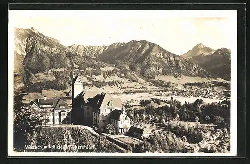 AK Wasach, Gesamtansicht mit Blick auf Oberstdorf