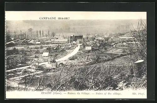 AK Epagny, Ruines du Village