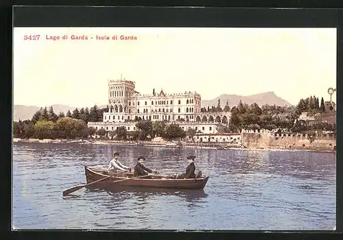 AK Isola di Garda, Ruderpartie auf dem Lago di Garda