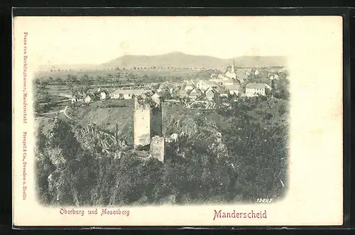 Relief-AK Manderscheid, Oderburg und Mosenberg
