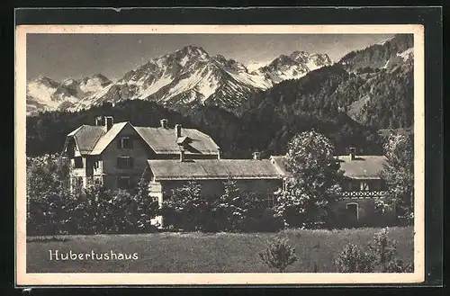AK Oberstdorf / Allgäu, Hotel-Fremdenheim Hubertushaus