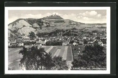 AK Kahla / Thür., Gesamtansicht mit Leuchtenburg