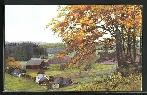 Künstler-AK Photochromie: Frauenbach, Blick vom Berg