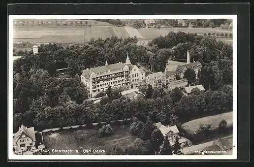 AK Bad Berka / Thür., Luftbild der Thür. Staatsschule