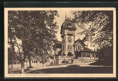 AK Hof / Saale, Gasthaus Teresienstein