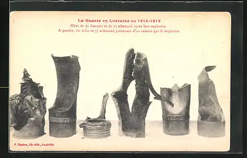 AK verschiedene Munitionsfunde aus dem Krieg 1914-1915