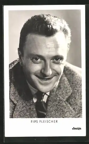 AK Musiker Fips Fleischer mit Anzug und Krawatte