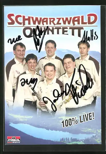 AK Musikgruppe Schwarzwald Quintett mit Instrumenten