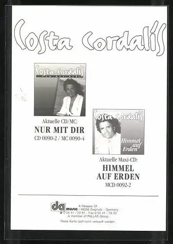 AK Musiker und Sänger Costa Cordalis mit wehendem Haar