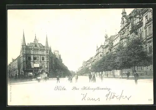 AK Köln-Neustadt, Strassenpartie am Hohenzollernring