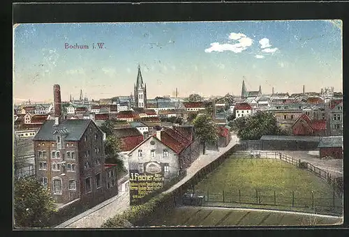 AK Bochum i. W., Ortsansicht aus der Vogelschau