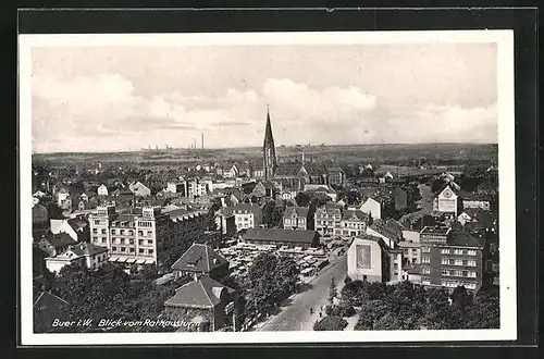 AK Buer i. W., Blick vom Rathausturm