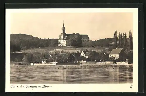 AK Maurach a. Bodensee, Ortsansicht mit Birnau