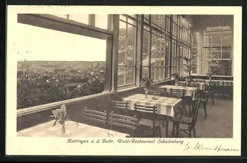 AK Hattingen / Ruhr, Wald-Restaurant Schulenburg