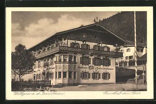 AK Wallgau a. d. Isar, Gasthaus zur Post