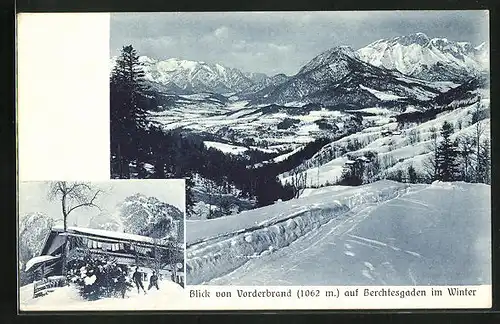 AK Berchtesgaden, Ortsansicht, Blick von Vorderbrand